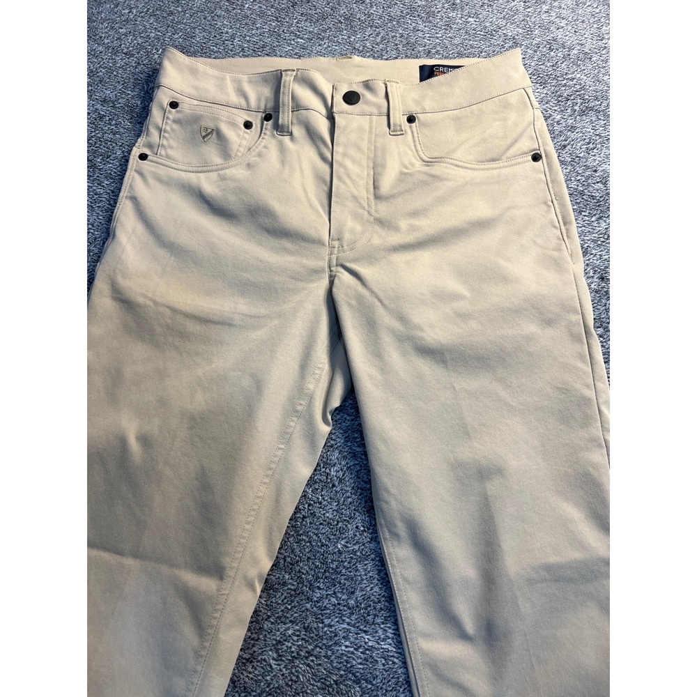 Cremieux Performance Mens 28x30 Tan Khaki 5 Pocket Straight Leg Golf Pants